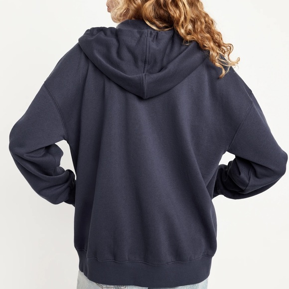 NWT OLD NAVY Oversized Full-Zip Hoodie Color: Volcanic Glass SIZE LARGE - Picture 3 of 9